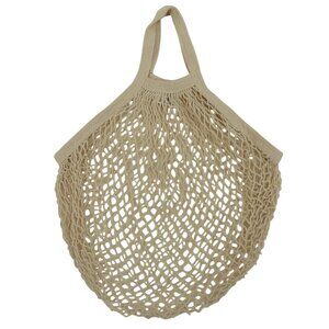 Eco Bags Natural Cotton Beige Mesh String Net Tote Bag Produce Shopping Reusable